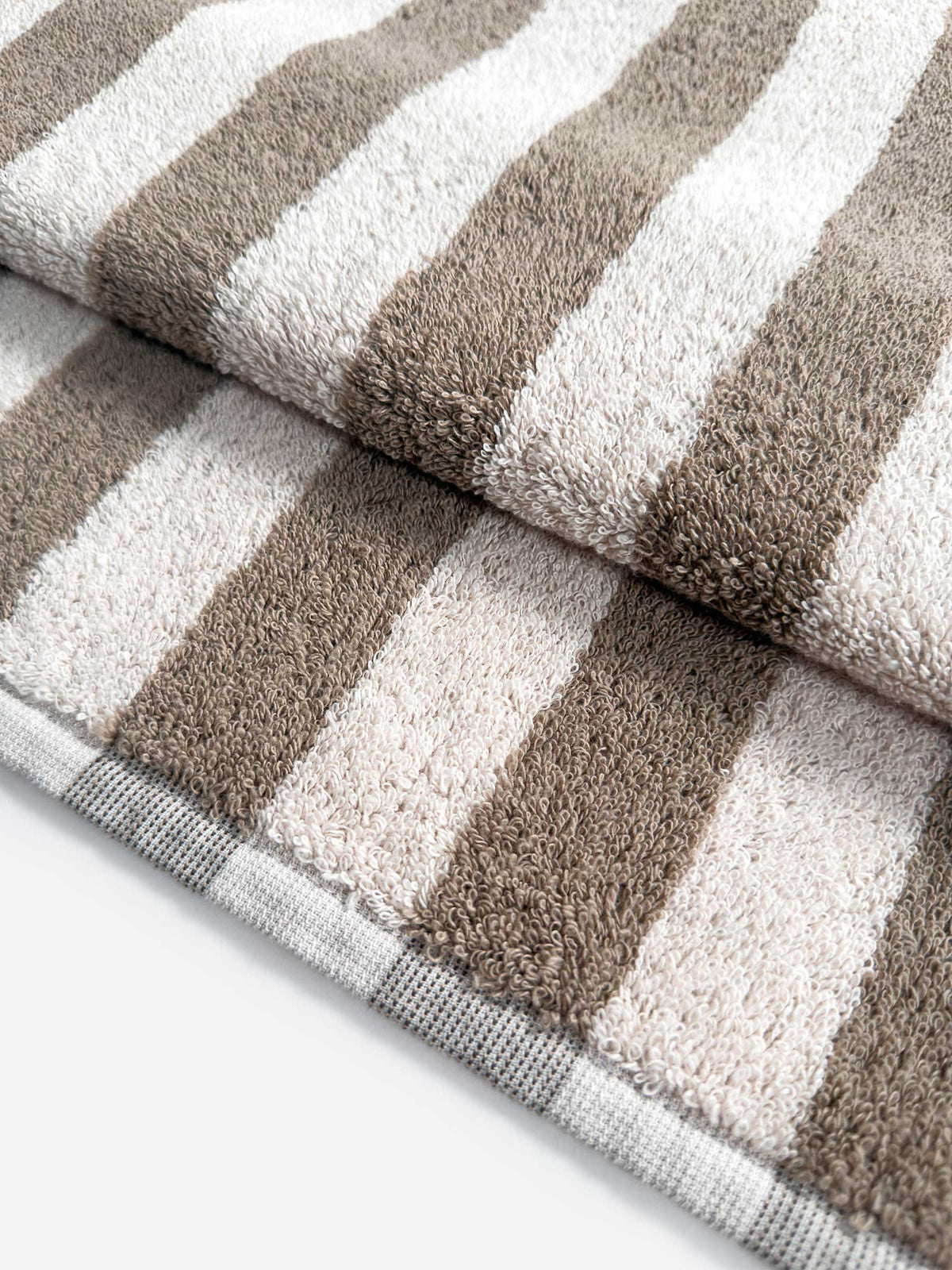Toalha de Banho, DOUBLE STRIPES, Castanho