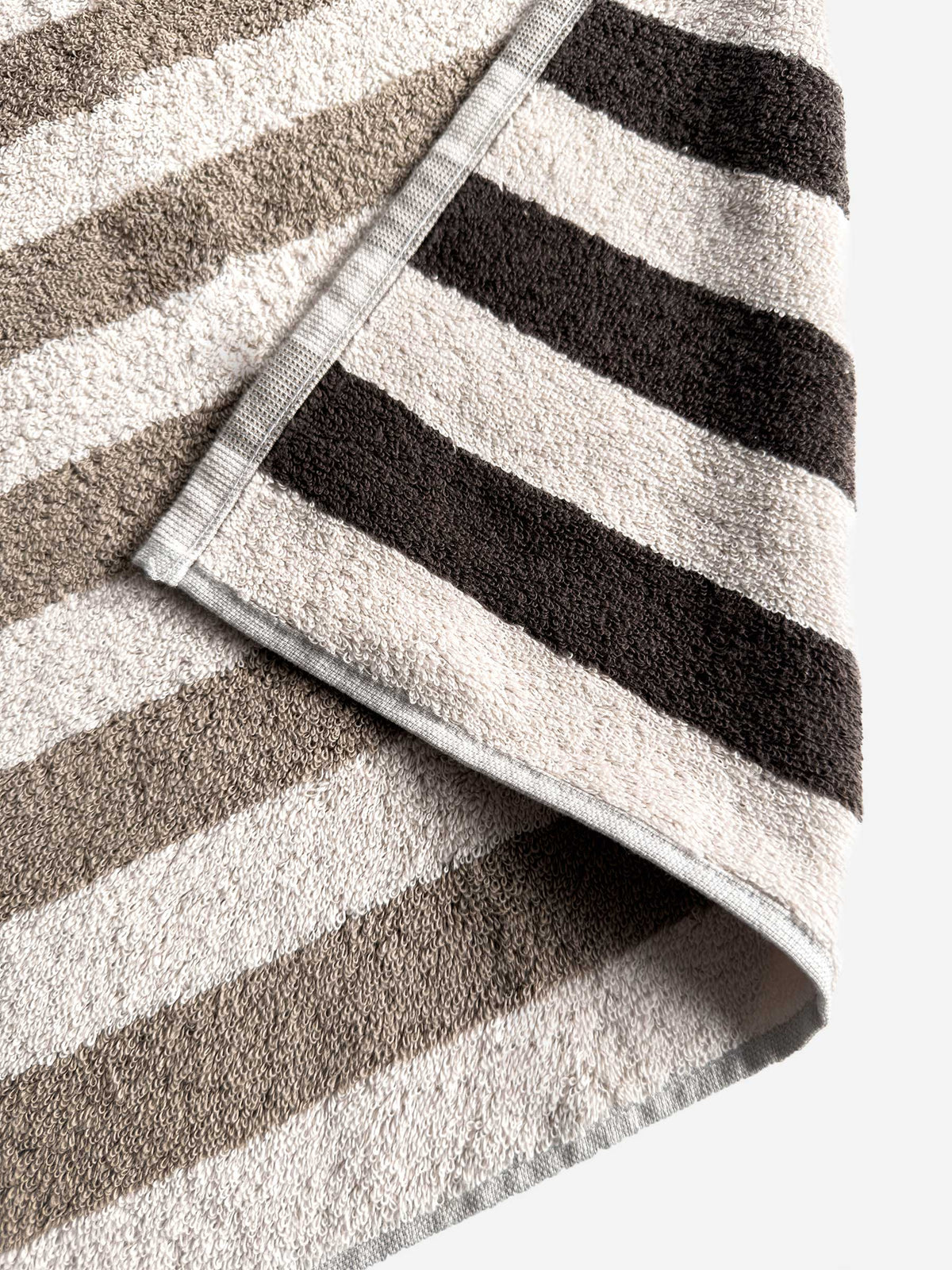 Toalha de Banho, DOUBLE STRIPES, Castanho